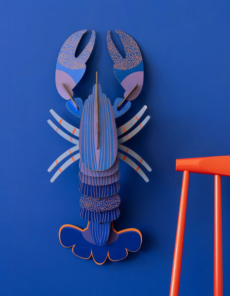 Lapis Blue Lobster wall art - Inspired 