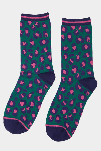 Women's Leopard Print bamboo socks