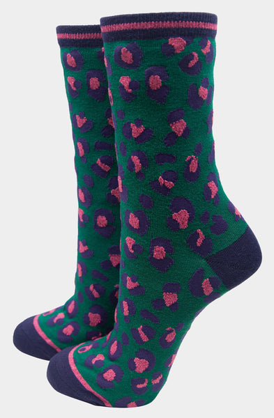 Women's Leopard Print bamboo socks