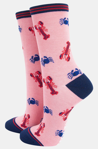 Women's Lobster and Crab bamboo socks