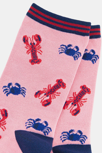 Women's Lobster and Crab bamboo socks