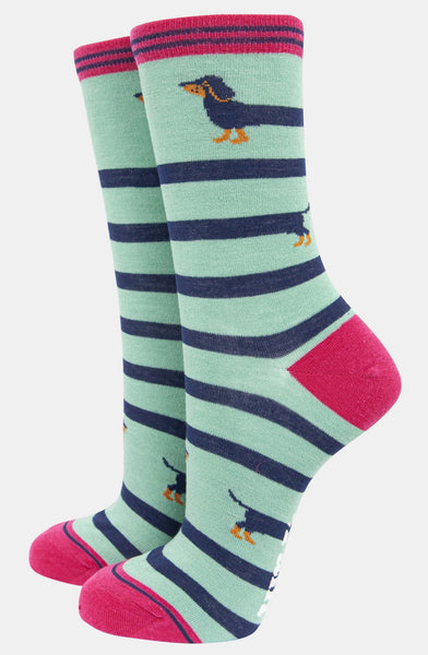 Women's Sausage Dog bamboo socks