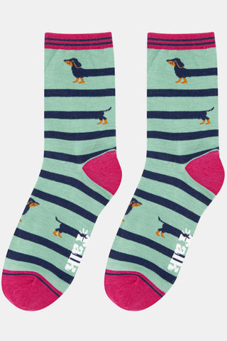 Women's Sausage Dog bamboo socks