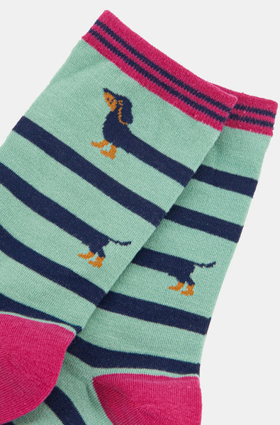 Women's Sausage Dog bamboo socks