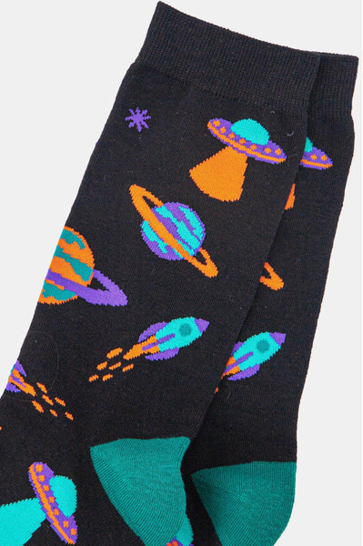 Men's Space Invaders bamboo socks