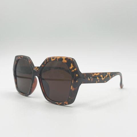 Oversized Rounded Angular Sunglasses