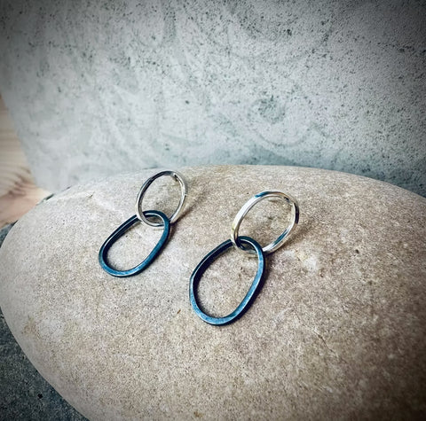 Pebble Link Drop Earrings