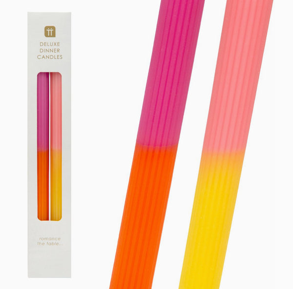 Two Tone Pack of 2 Candles - Pink