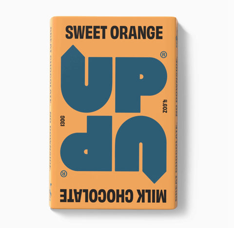 Sweet orange milk chocolate bar