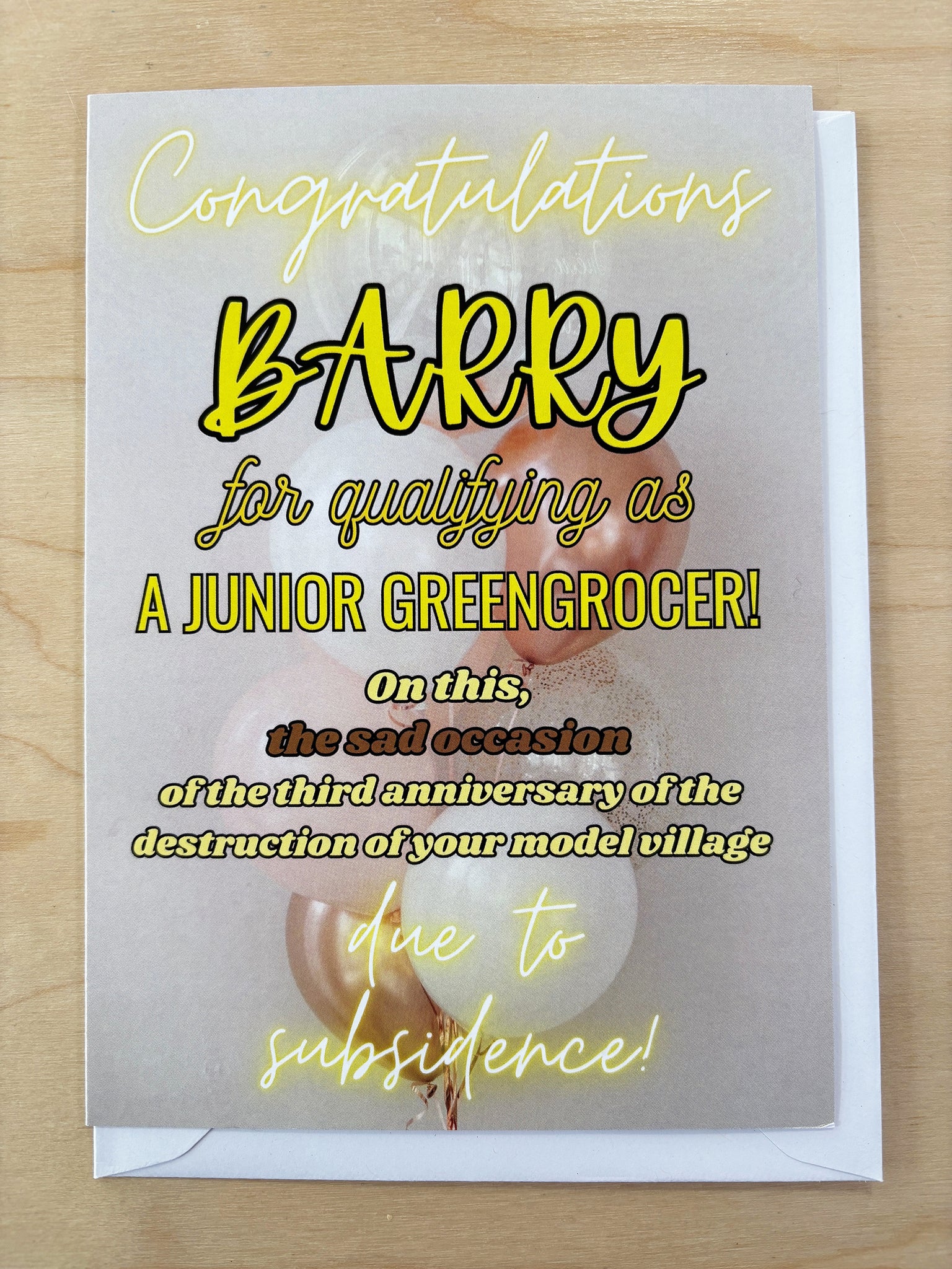 Congratulations Barry! card