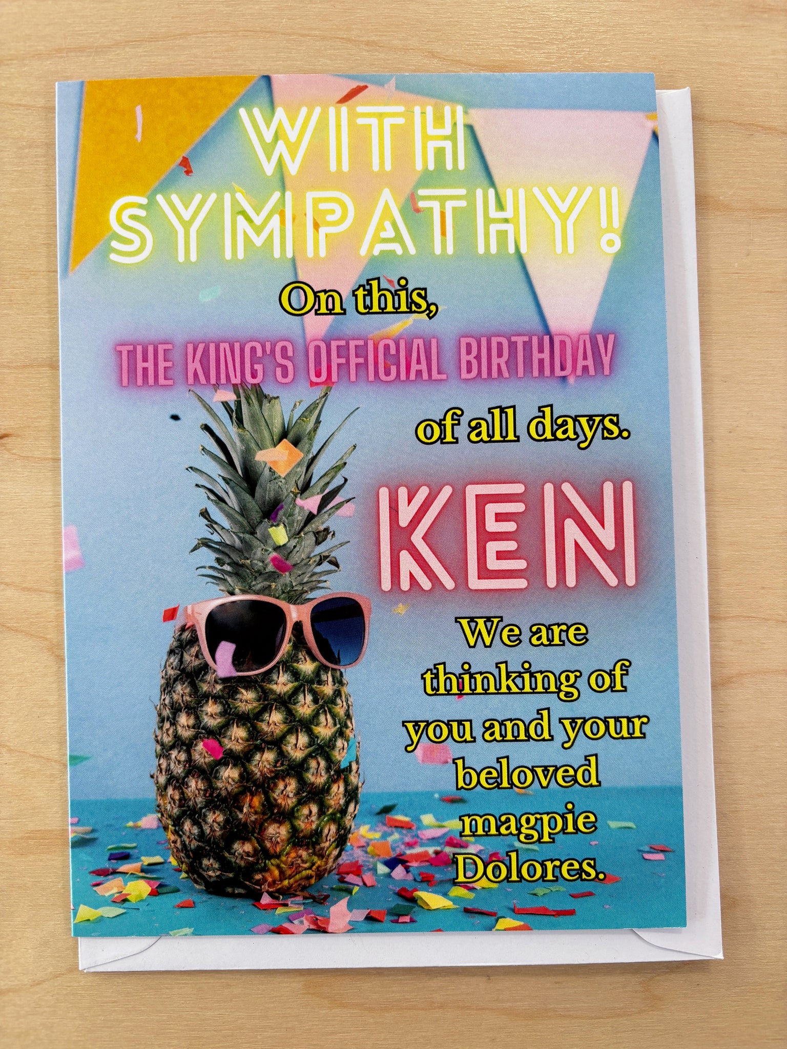 With Sympathy On This the King's Official birthday card