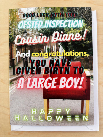 Good Luck With Your Ofsted Inspection Cousin Diane! card