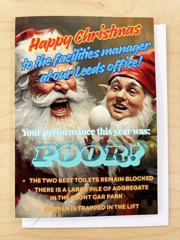 Happy Christmas to the Facilities Manager Christmas card