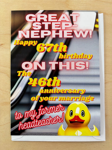 Great Step Nephew card