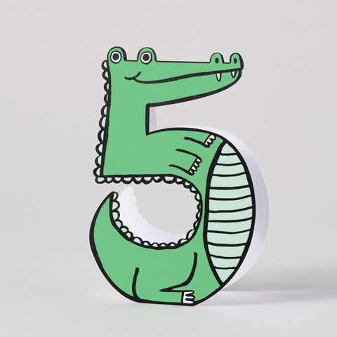 Croc Fifth Birthday Card