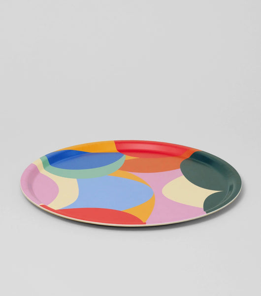 Abstract Round Birch Tray - Inspired 