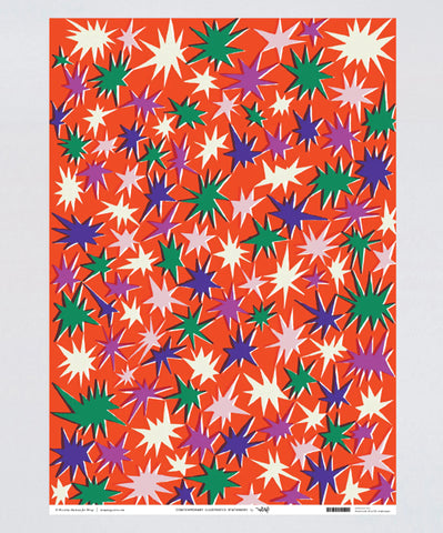 Stars wrapping paper