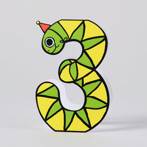 Snake Third Birthday Card