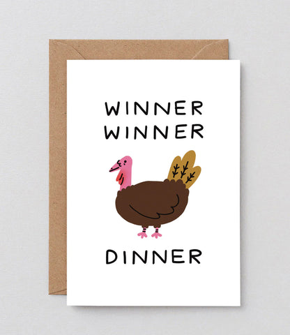 Winner Winner Turkey Dinner Christmas card