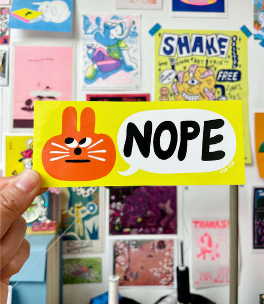 Nope vinyl sticker