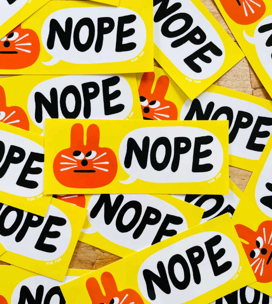 Nope vinyl sticker