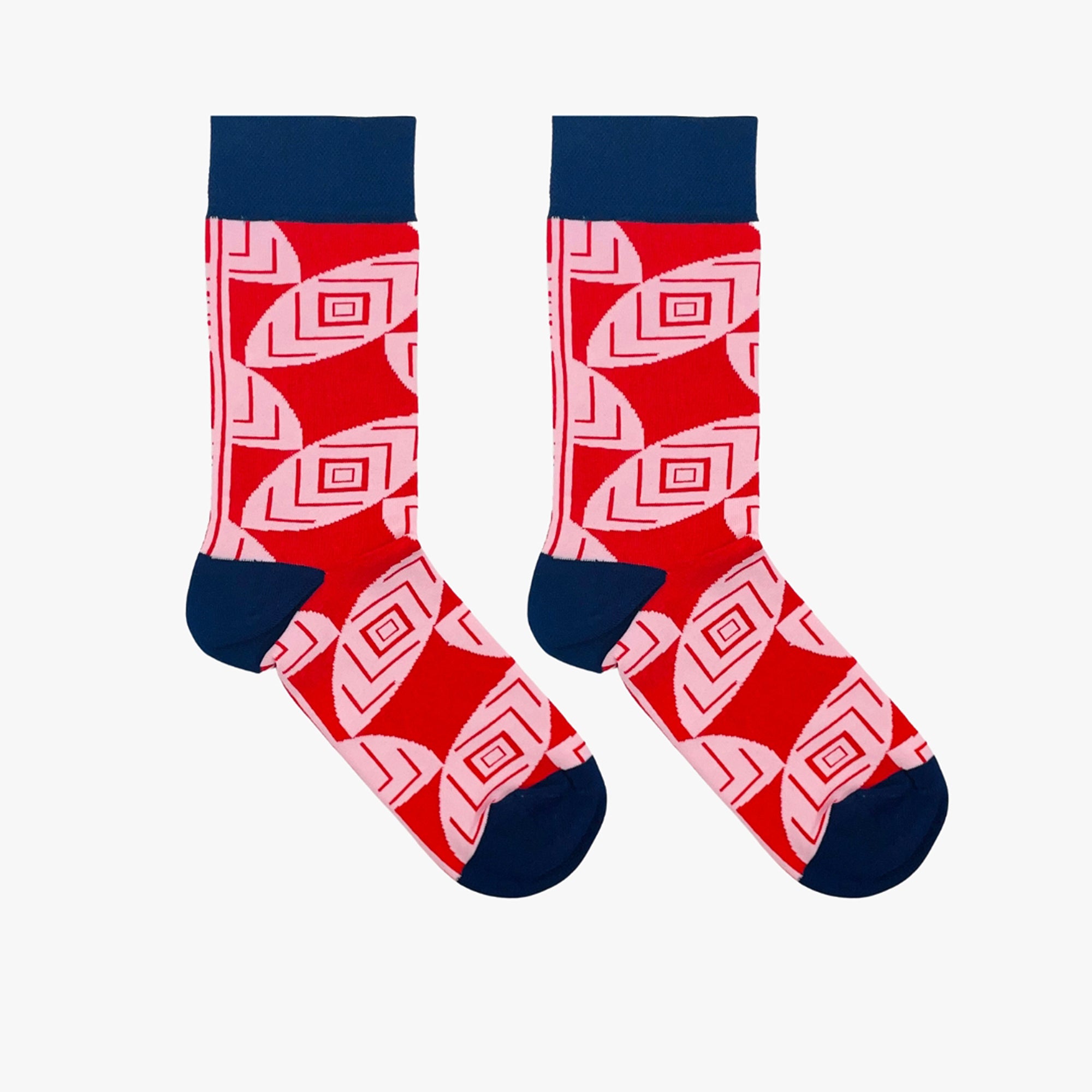 Masai pink and red socks