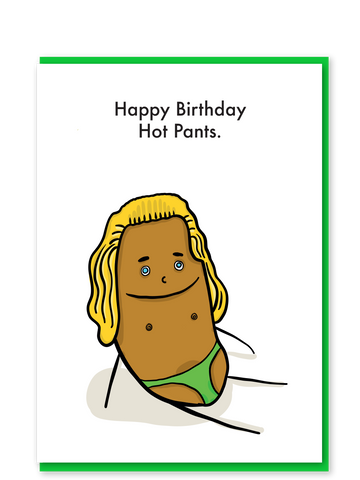 Hot Pants birthday card
