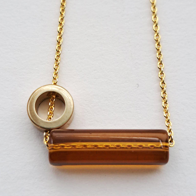 Glass & Brass necklace