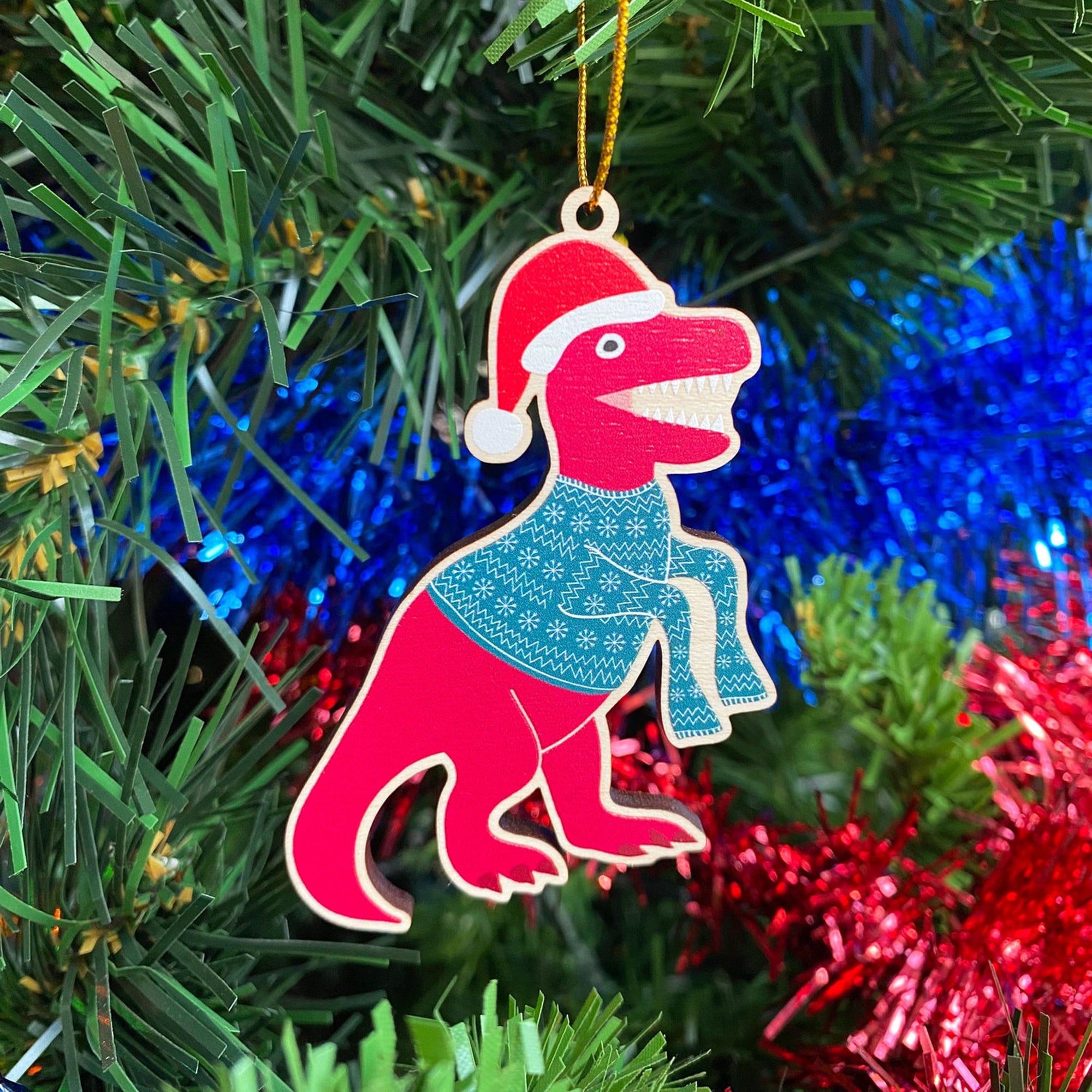 T-Rex Christmas decoration