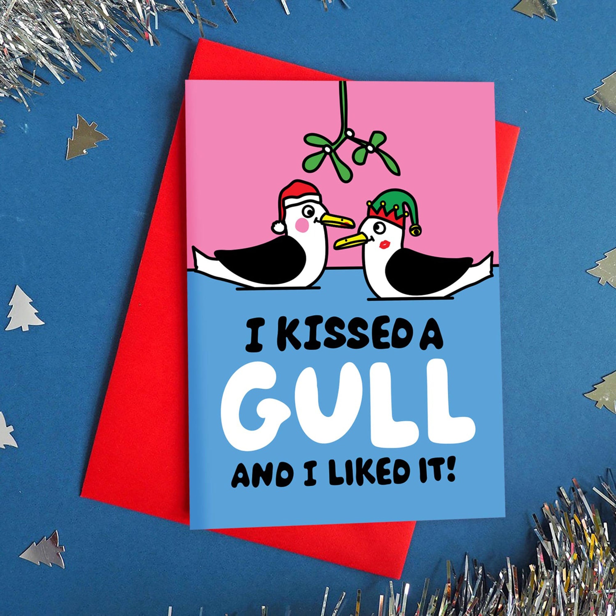 I Kissed A Gull Christmas card