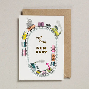 Toot toot new baby card