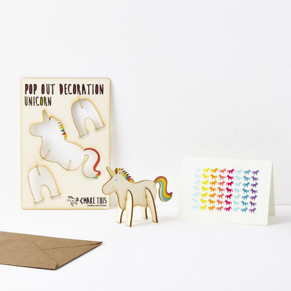 Unicorn pop out card