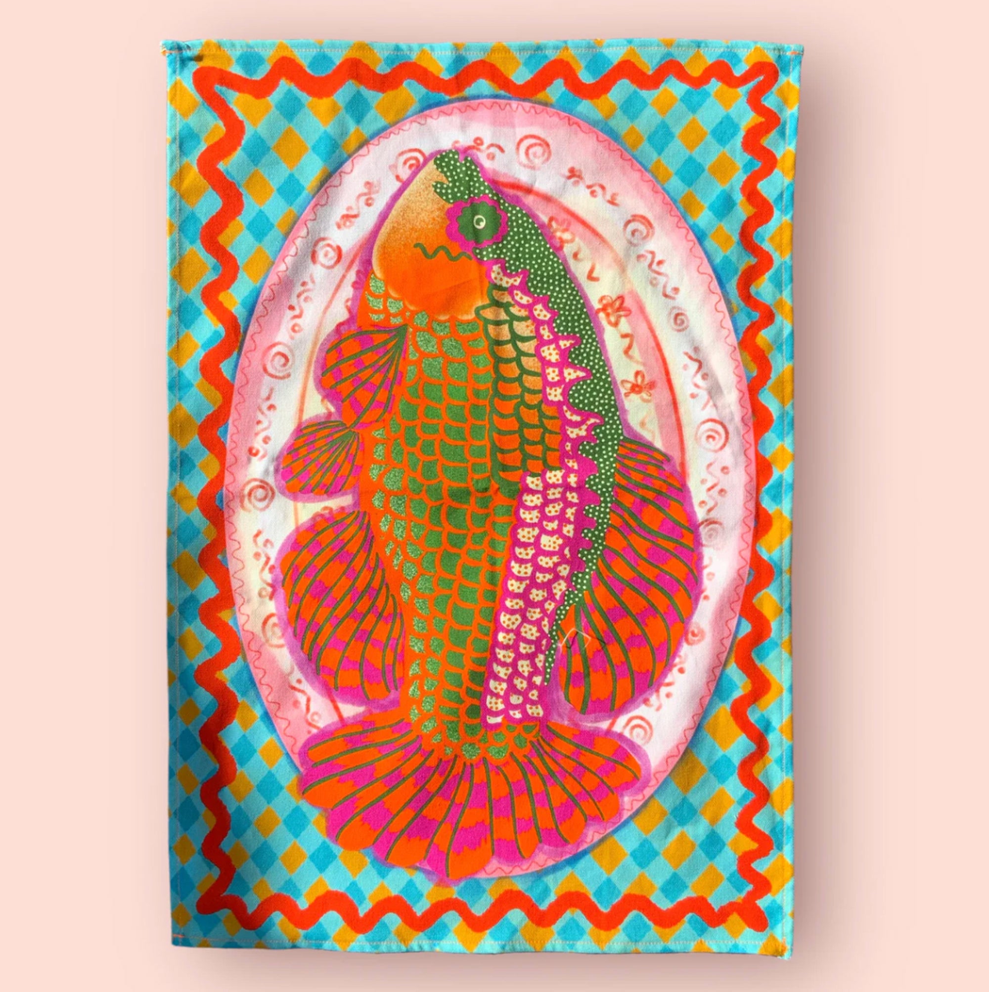 Fish tea towel