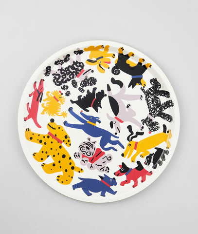 Dogs round tray
