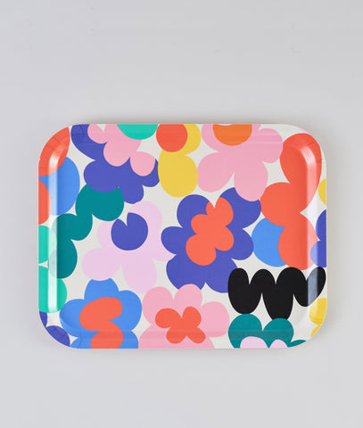 Floral burst rectangle tray