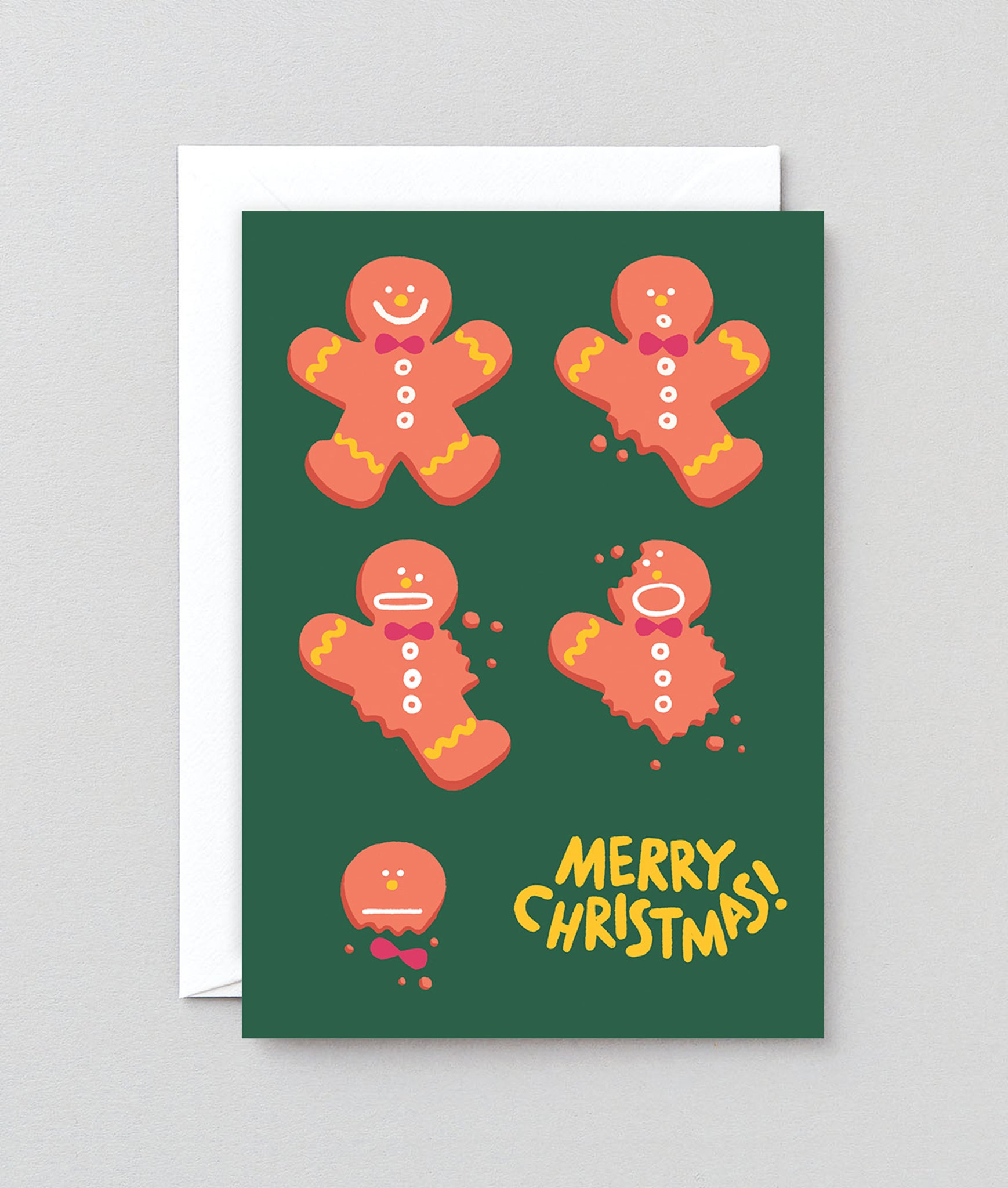 Gingerbread embossed Christmas card