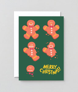 Gingerbread embossed Christmas card