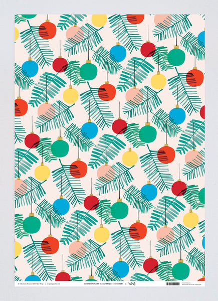 Baubles Christmas wrapping paper