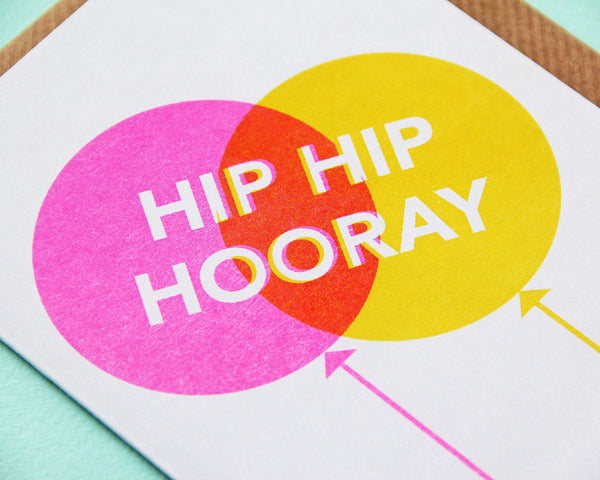Hip Hip Hooray greetings card