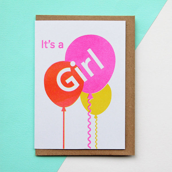 It's a girl greetings card