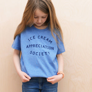 Ice Cream Appreciation Society blue kids t-shirt