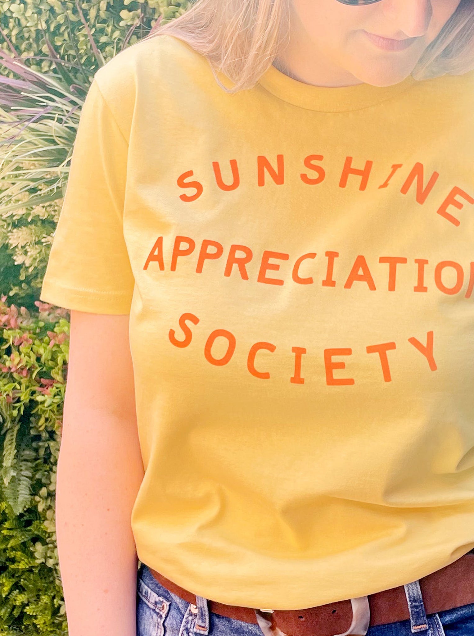Sunshine Appreciation Society adult unisex t-shirt