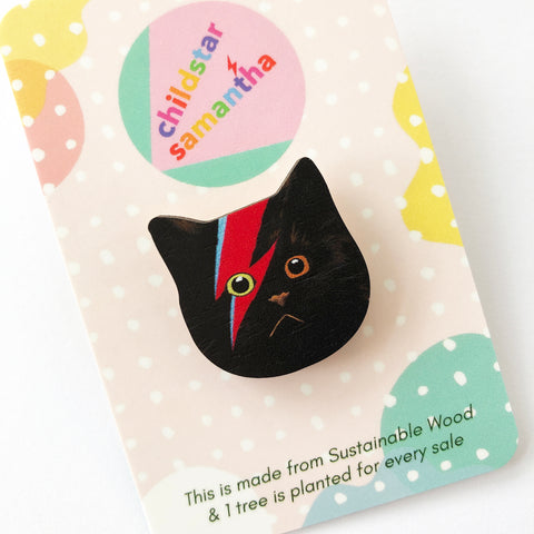 Meowie Cat pin badge