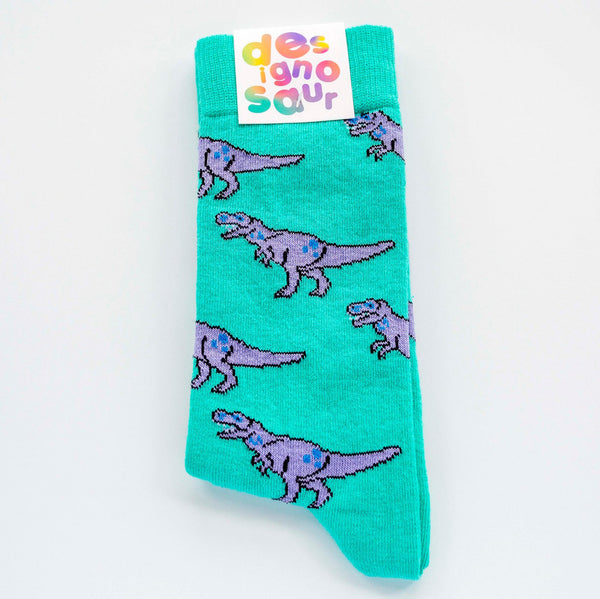 T-Rex dinosaur socks
