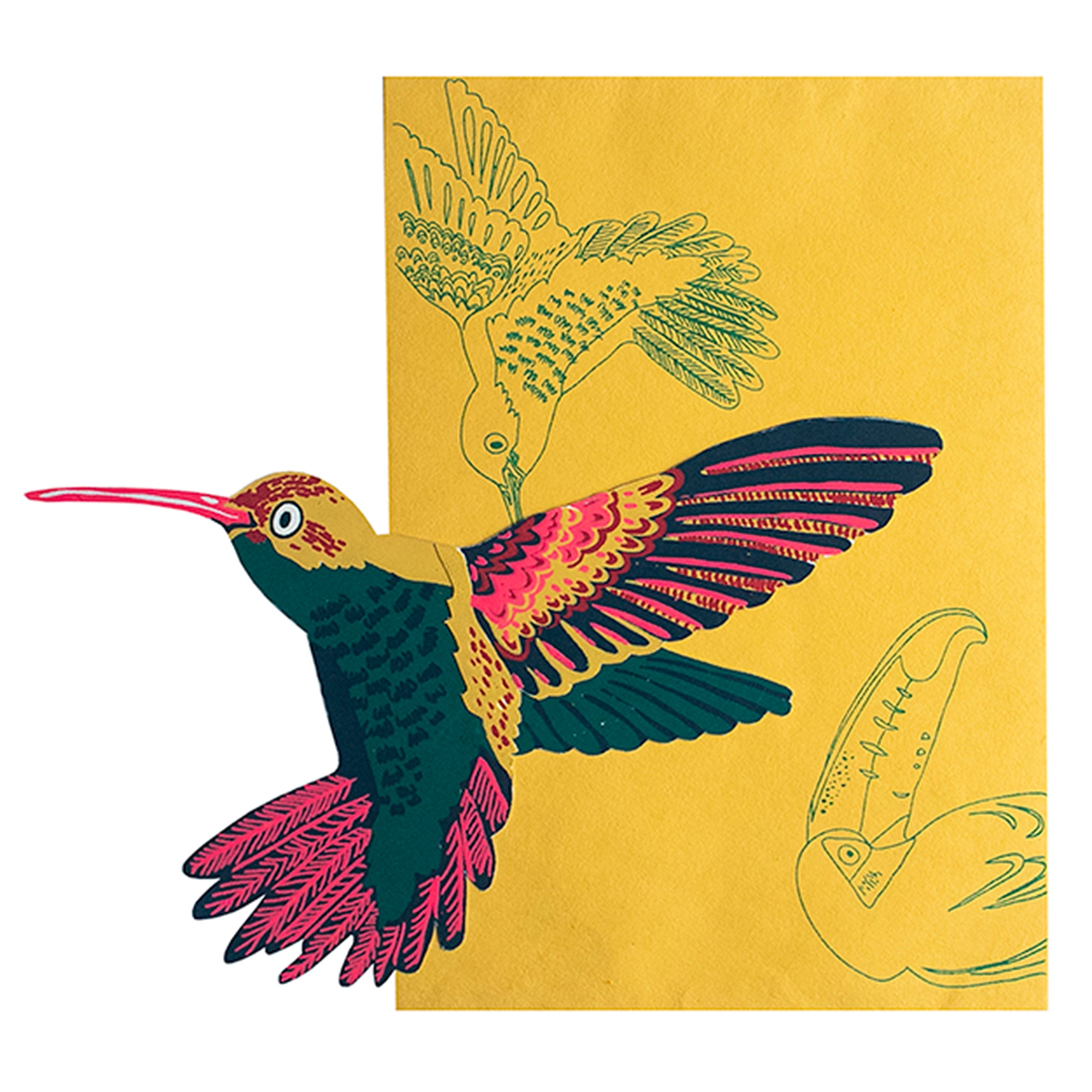 Humming Bird greetings card