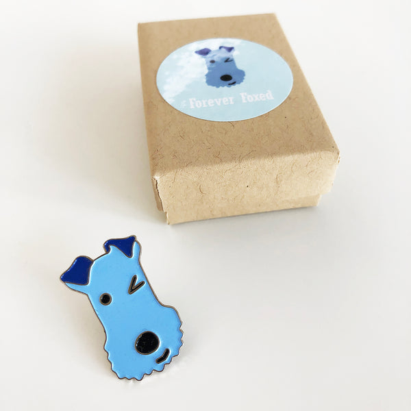 Winking dog pin
