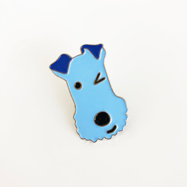 Winking dog pin