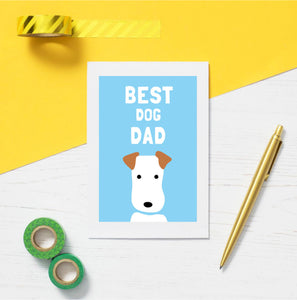 Best Dog Dad greetings card - Inspired 