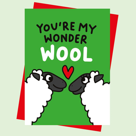 You're My Wonder Wool Valentines card