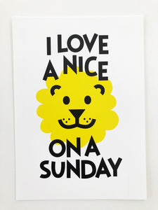 I love a nice lion on a Sunday postcard
